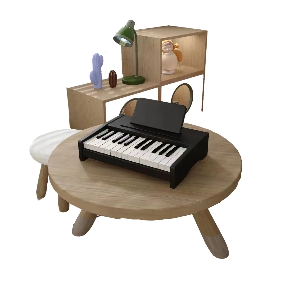 MOQ 1 Children's Teaching 25-Key Wooden Piano 1