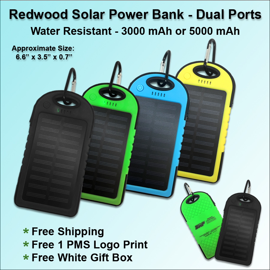 Redwood Solar Power Bank - 3000 mAh