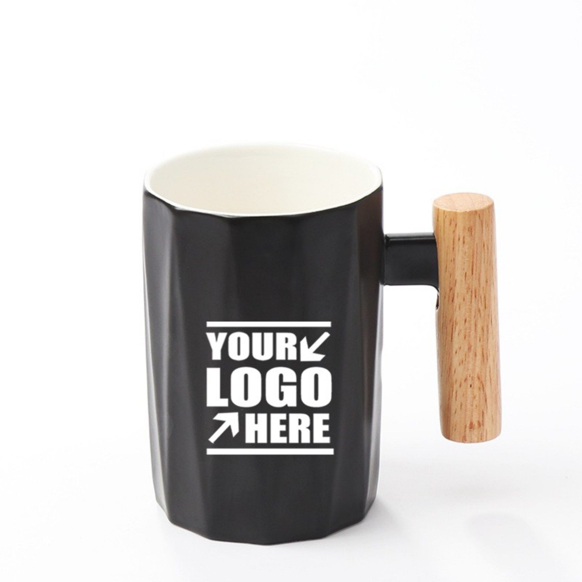 11oz Wood Handle Ceramic Mugs 2