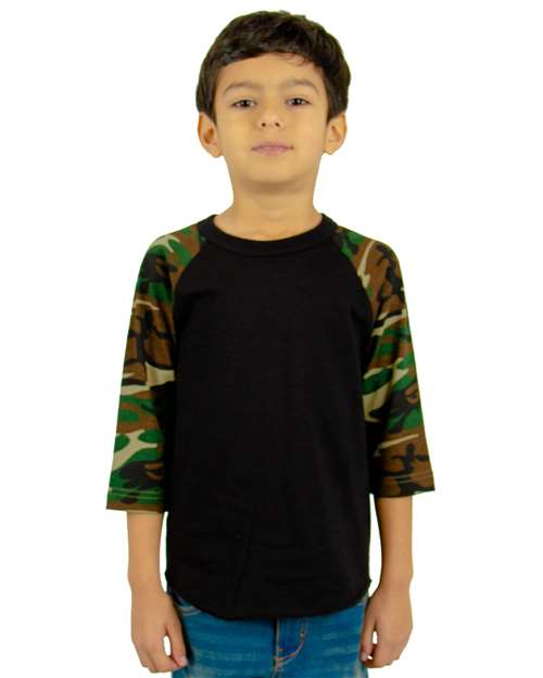 Youth Camo Raglan Tee - SHRAGCY 4