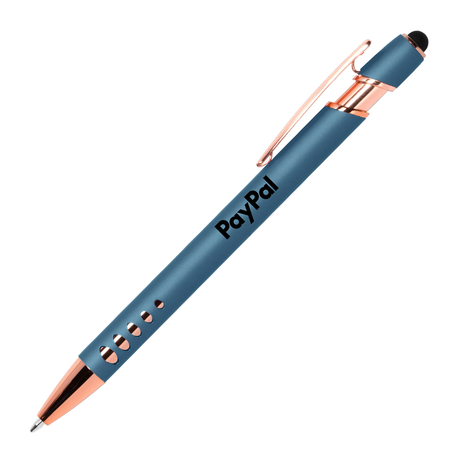 Stylus-4563 Ballpoint Soft Touch Pens with Rose Gold Trims 5