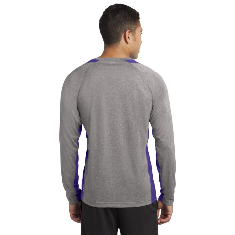 Sport-Tek Long Sleeve Heather Colorblock Contender Tee. 55