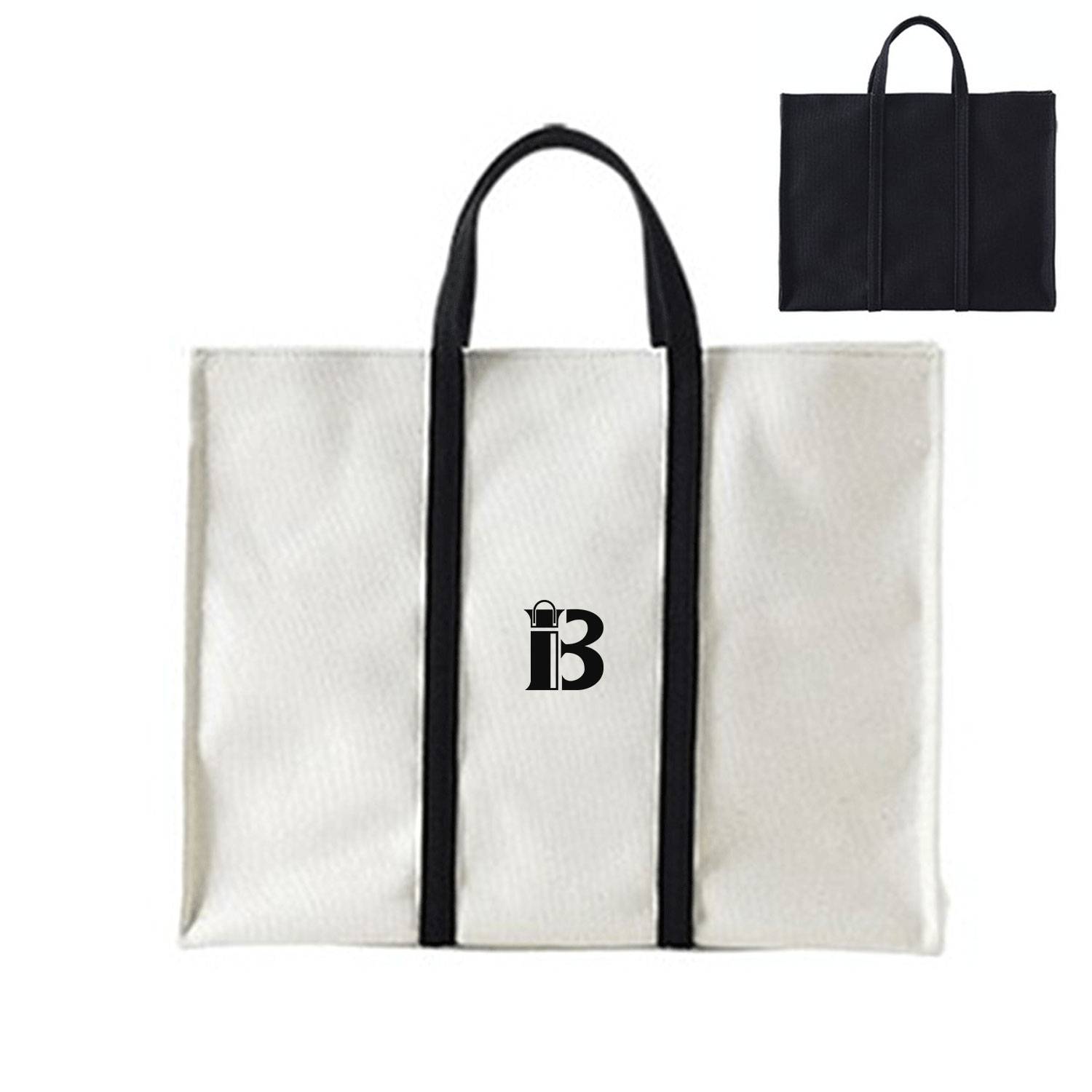 Eco-friendly spacious daily use Cotton Canvas Tote Handbag, custom tote bag with logo imprint 19