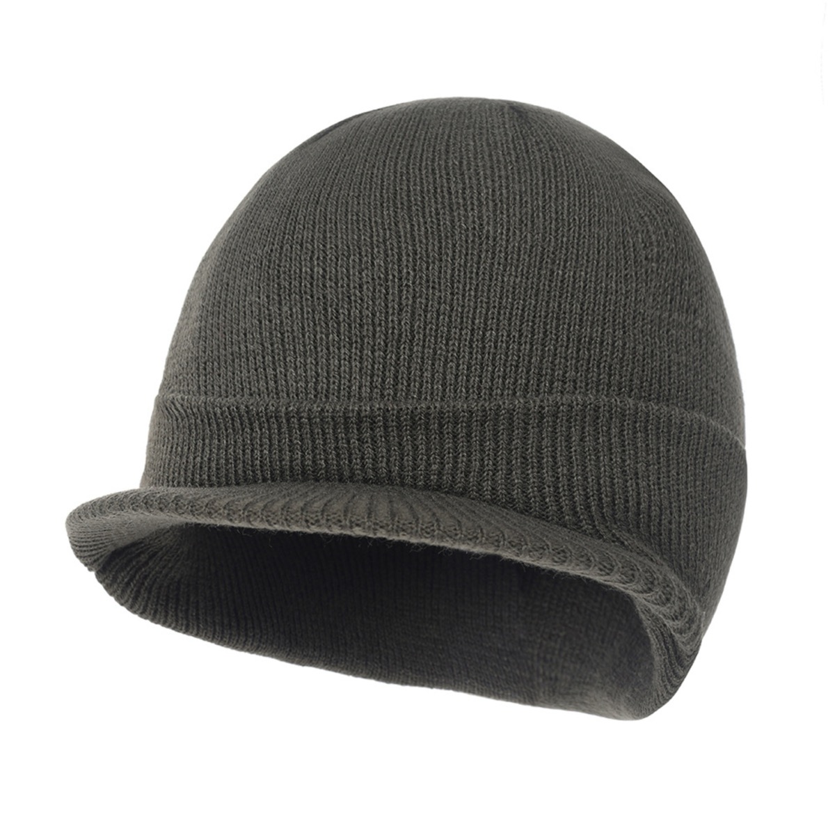 Classic Men's Knit Beanie with Brim for Cold Weather 8