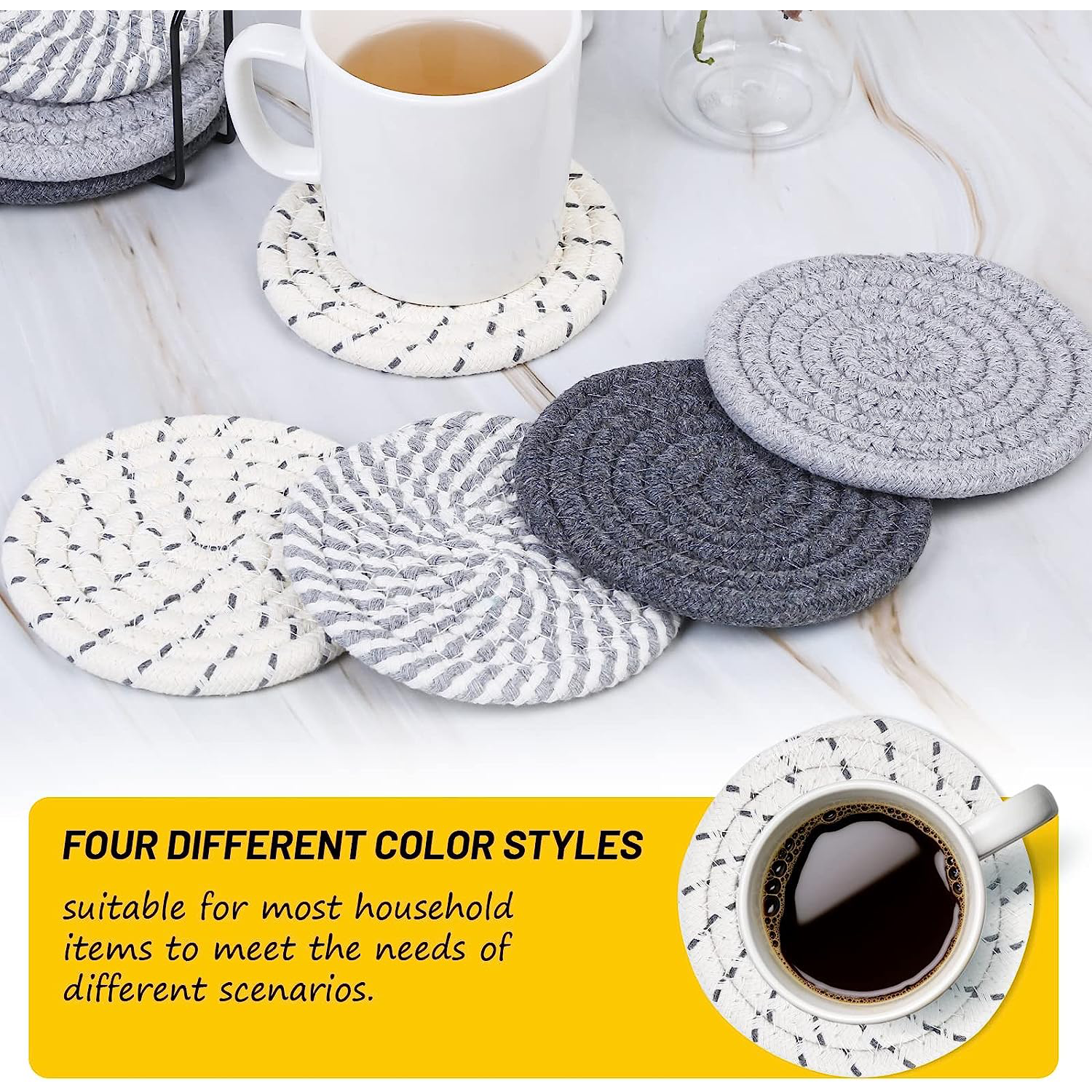 Fabric Woven Cup Coasters 5