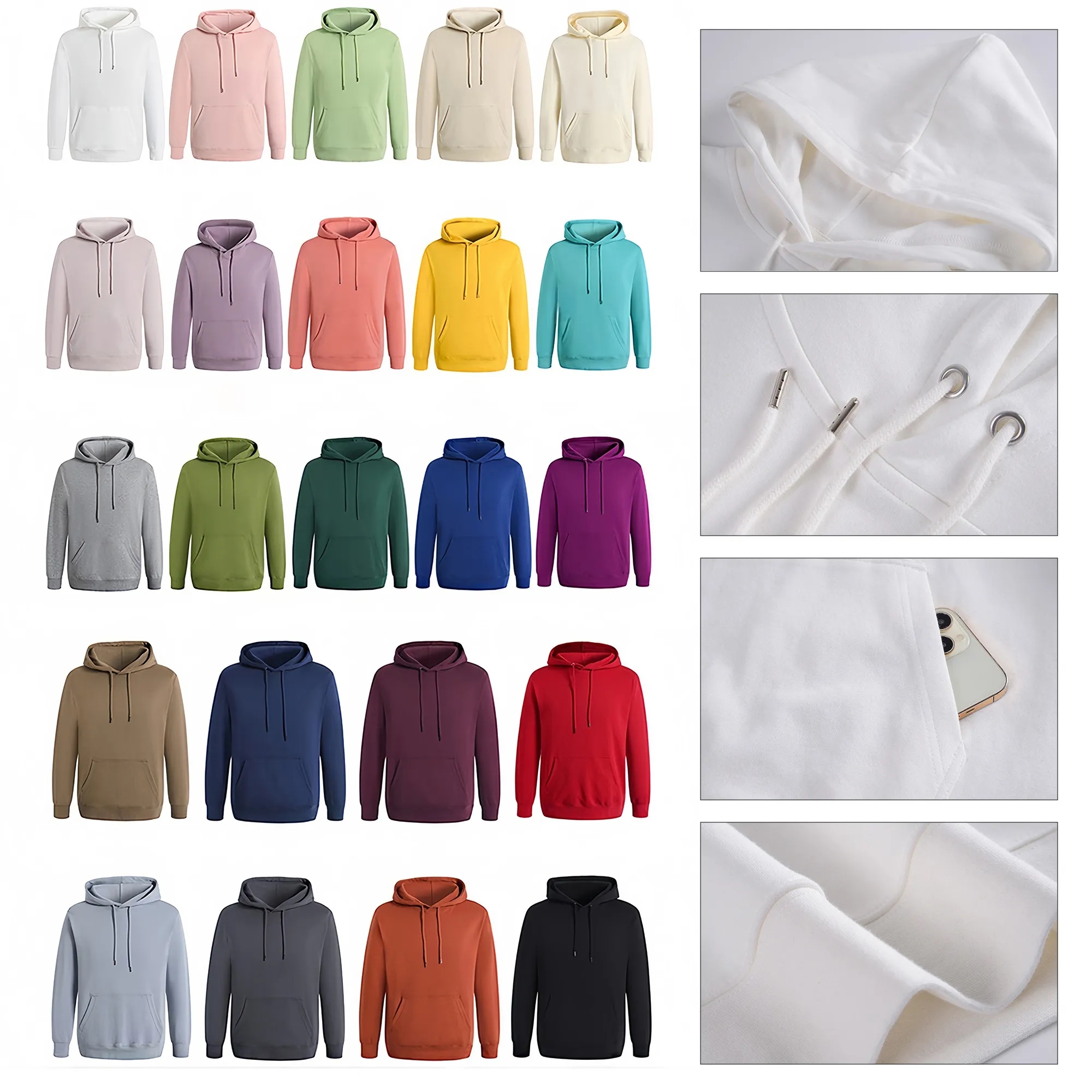 Cotton Hooded Pullover, Fall Sweatshirt, custom hoodie or sweatshirt with logo imprint 2
