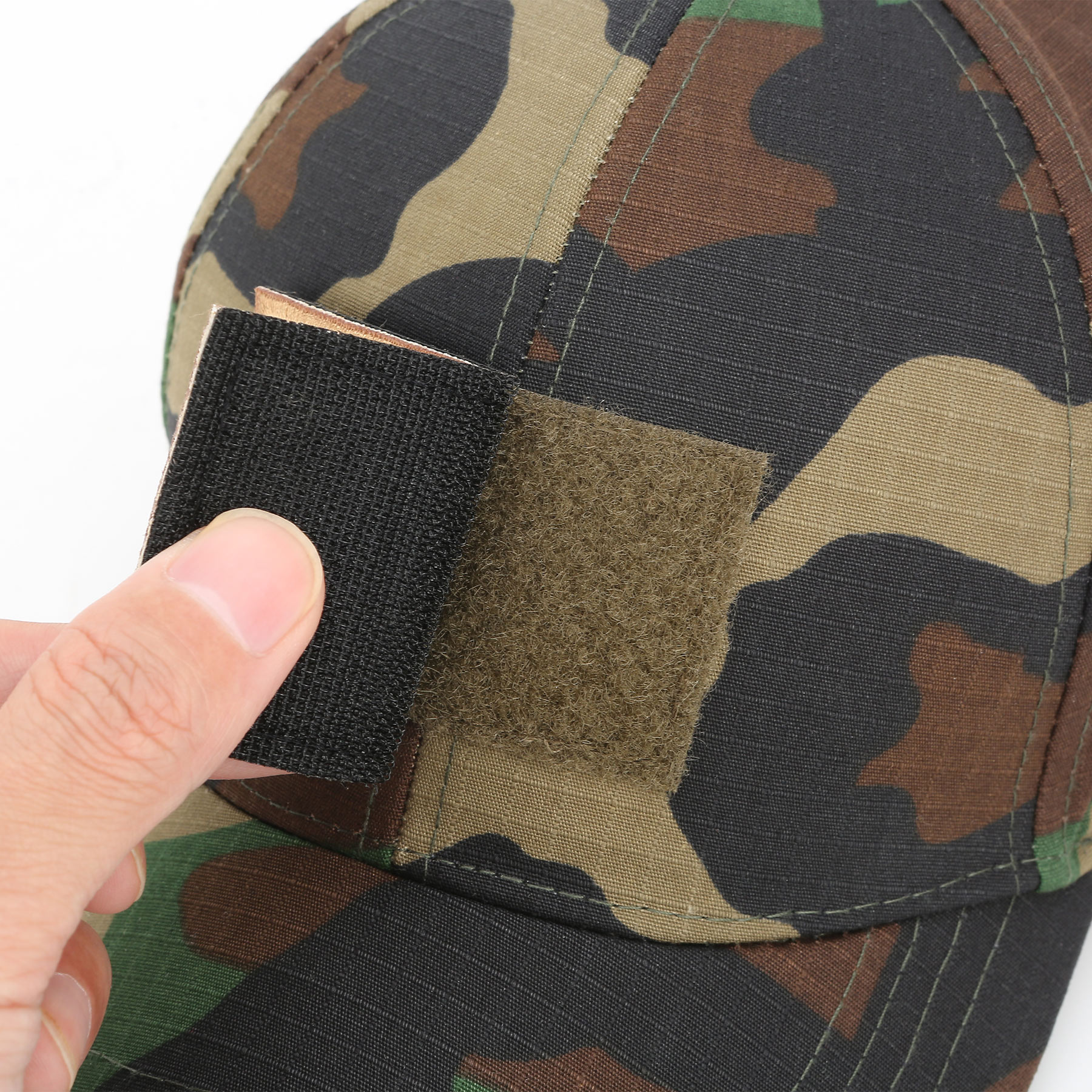 Camo Baseball Cap With Removable Tactical Patch 7