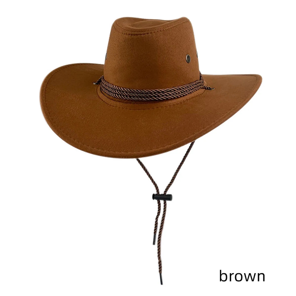 Fashion National Retro Drawstring Jazz Western cowboy hat 5