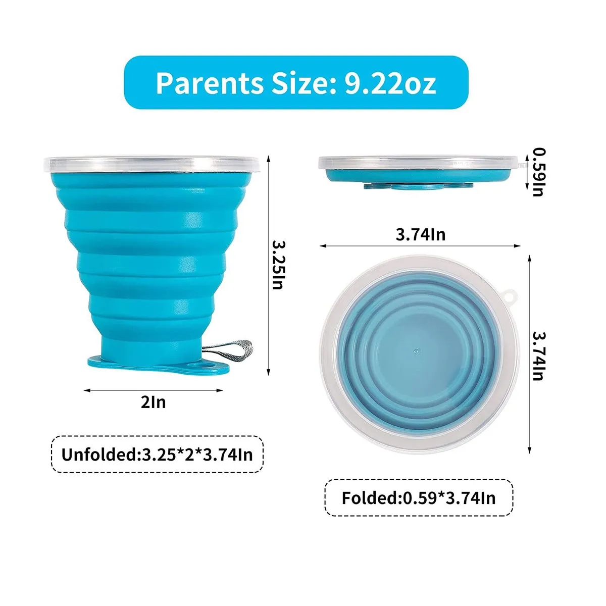 9oz Silicone Collapsible Travel Cup 4