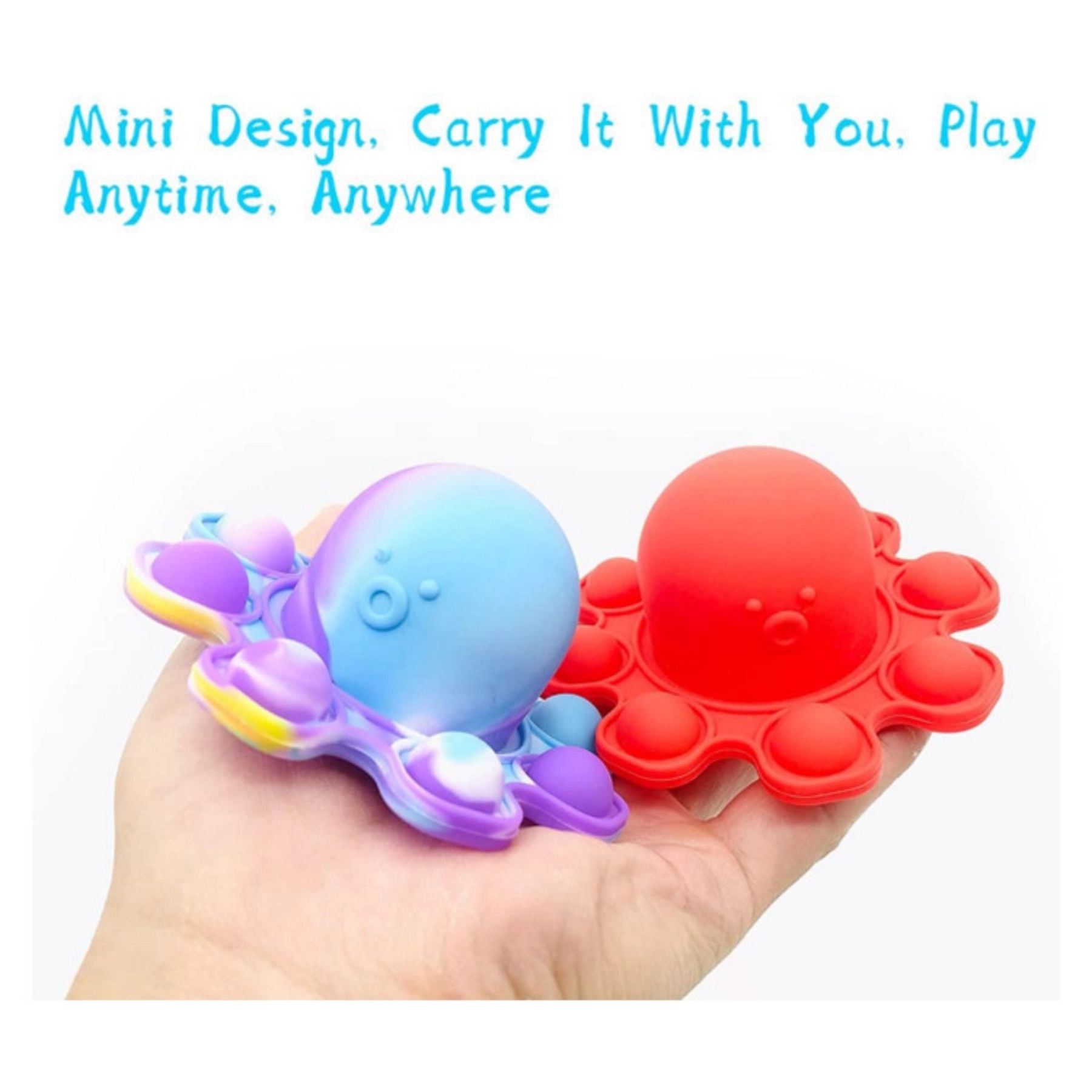 Reversible Octopus Pop Fidget Toy Keyring 6
