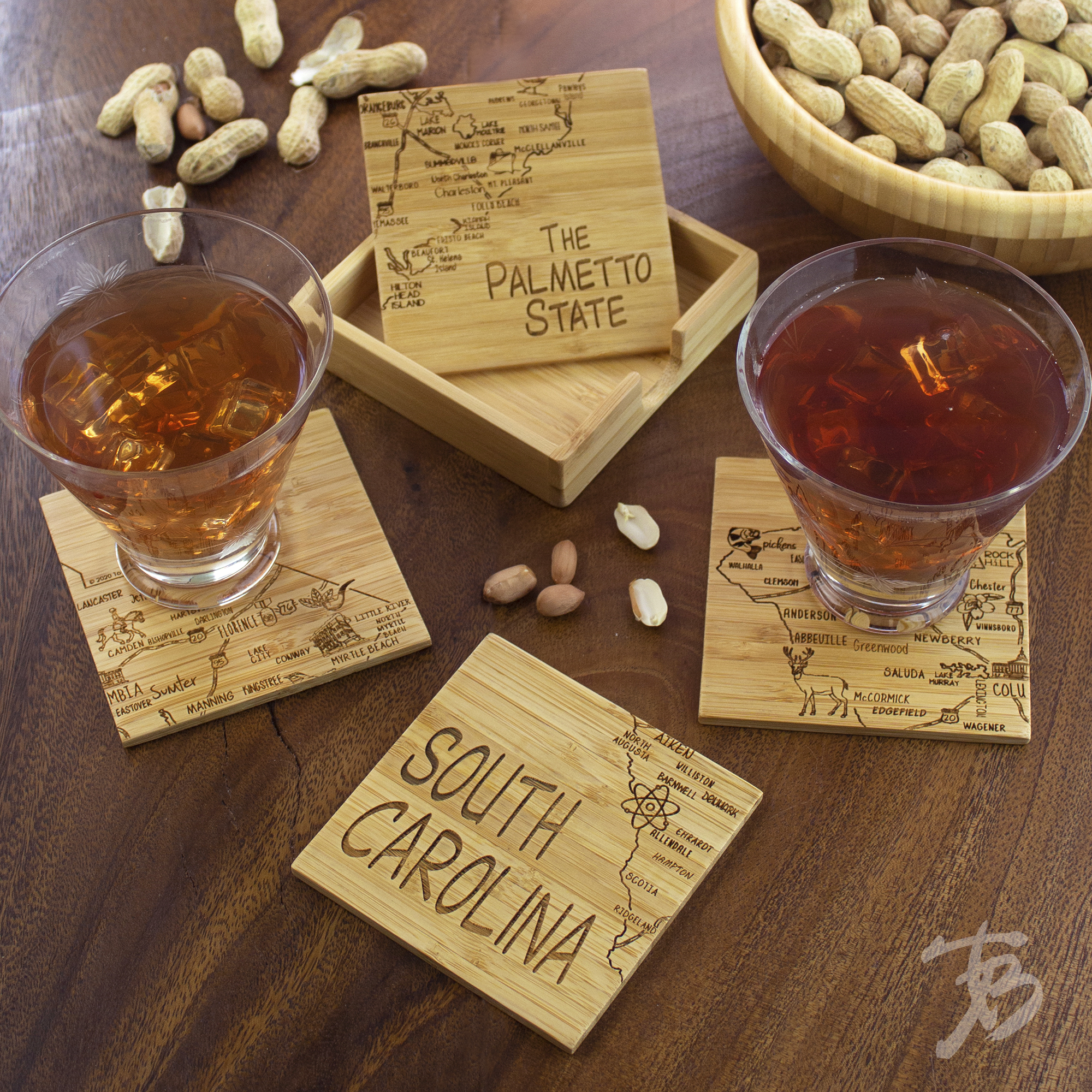 South Carolina Puzzle Coaster Set 6