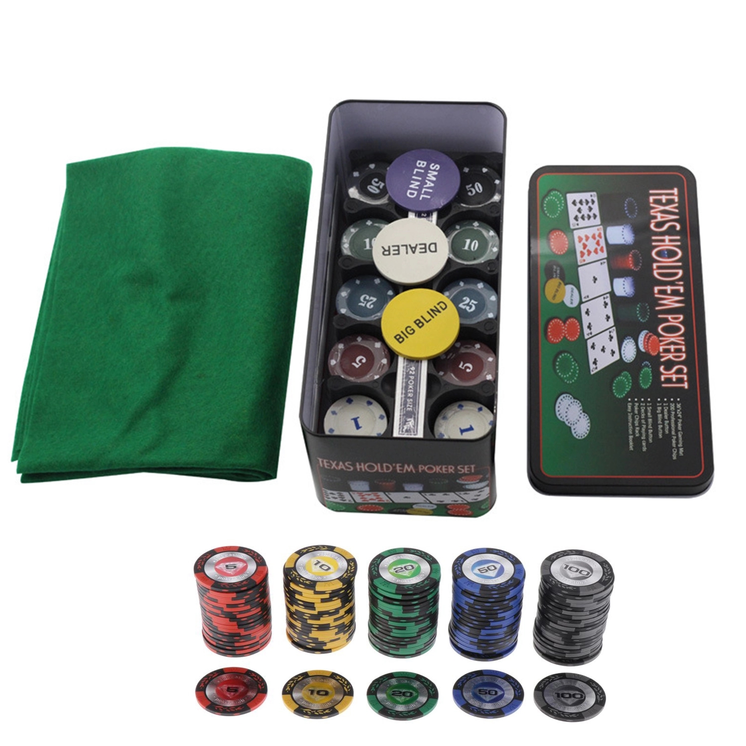 200 Pcs Poker Chips Sets With Box 1