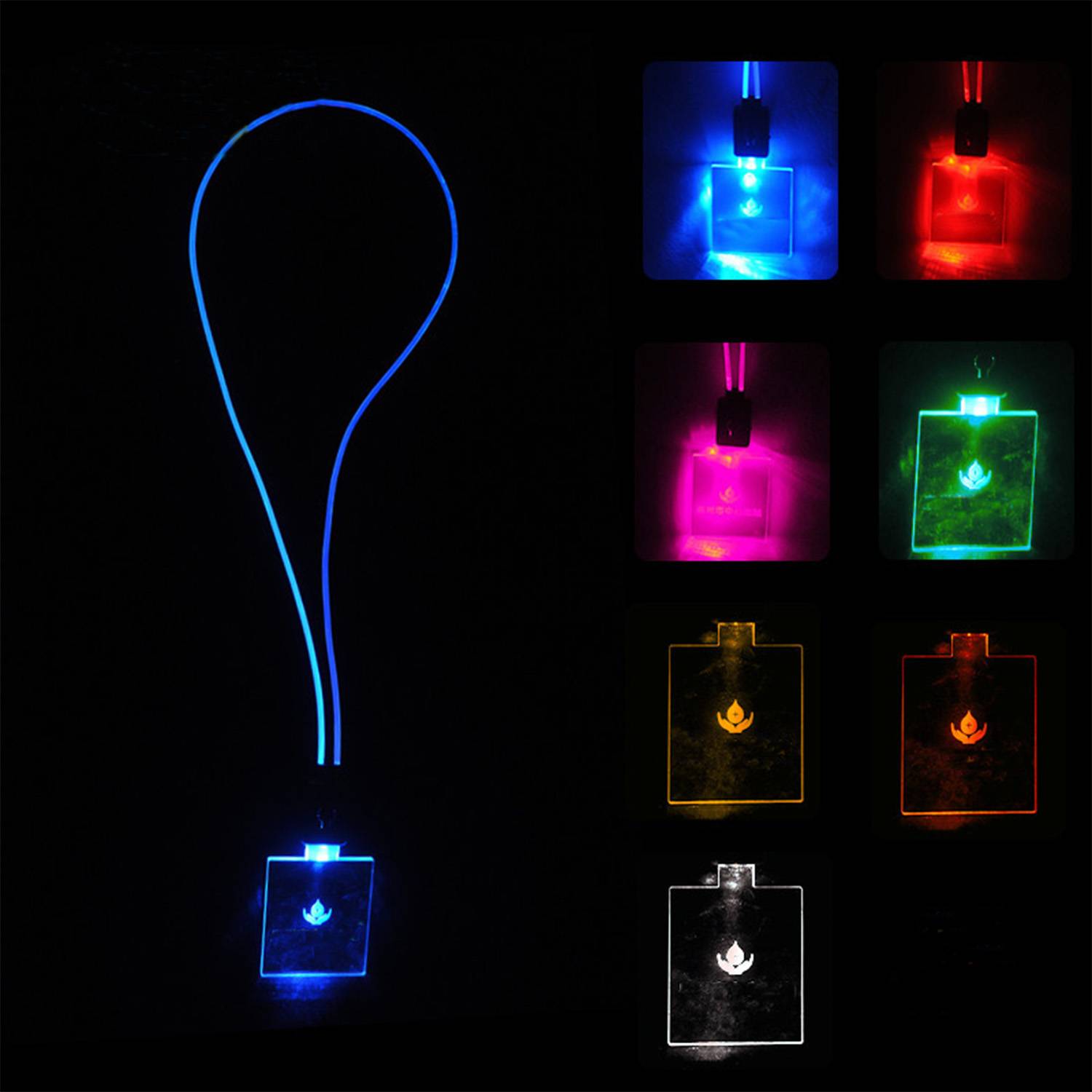 LED Necklace with flashing pendant 5