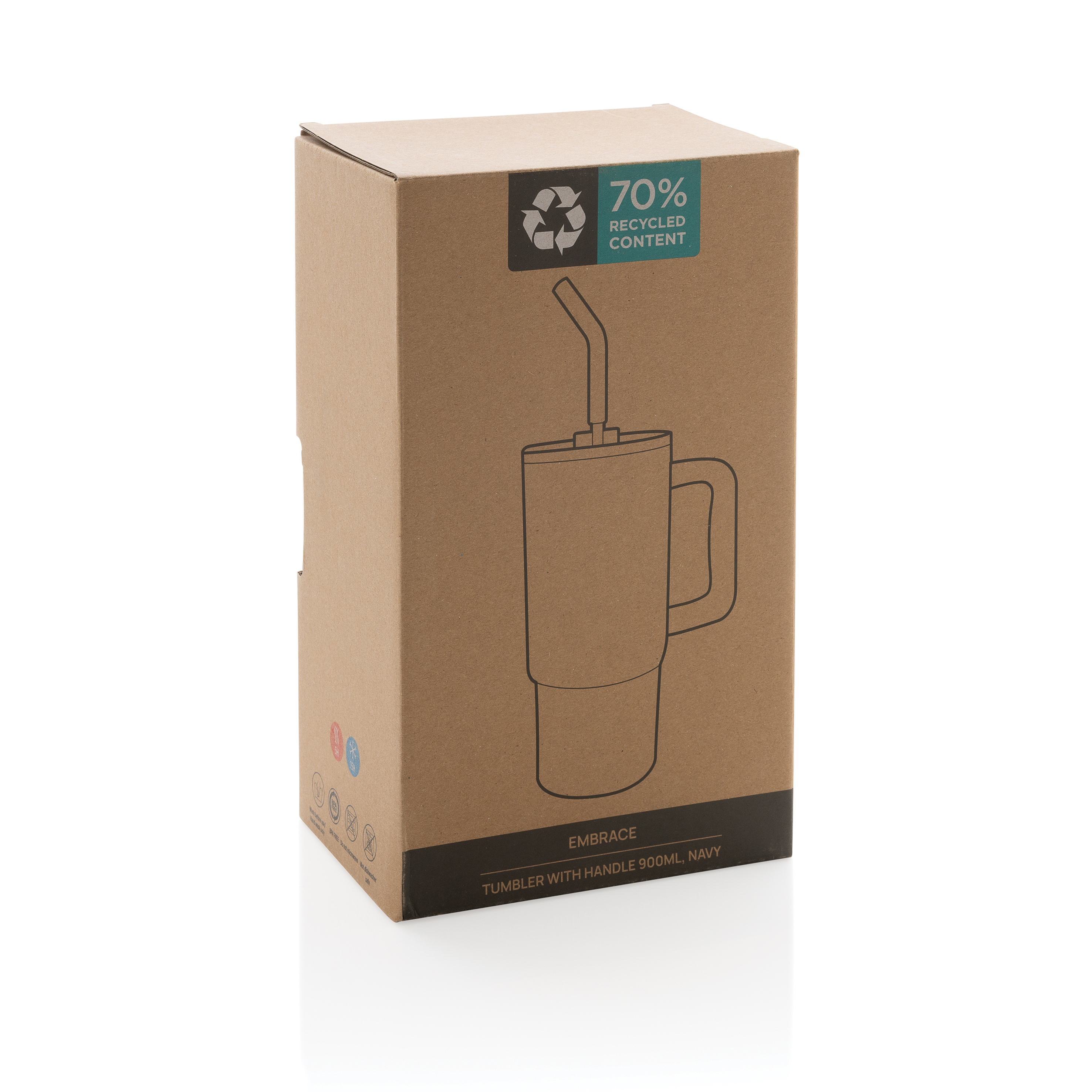 Embrace Deluxe Recycled Stainless Steel Tumbler 900ml 42