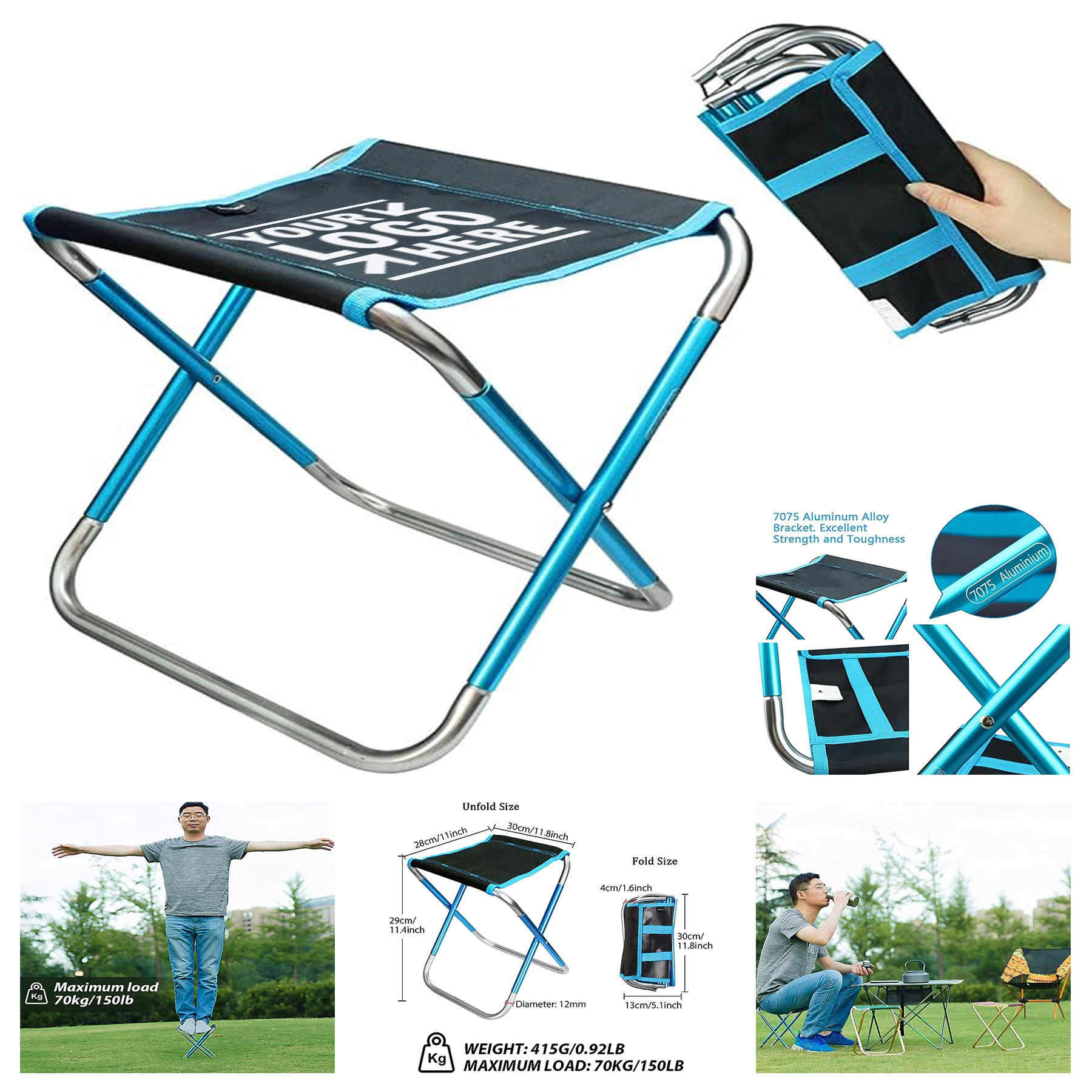 Ultralight Portable Folding Camping Outdoor Fishing Hiking Backpacking Travelling Little Stool 2