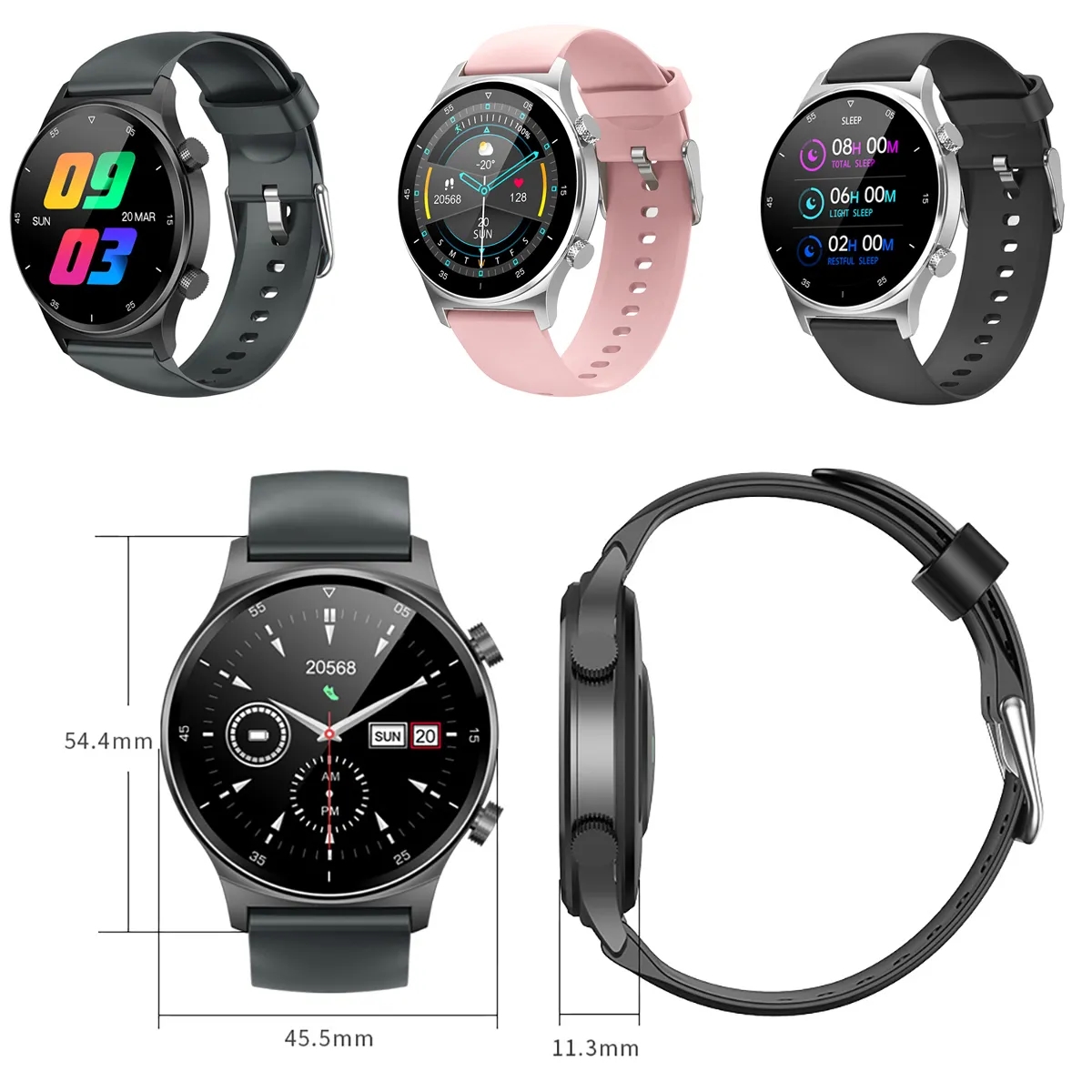 Waterproof Smartwatch Fitness Tracker Watch 8