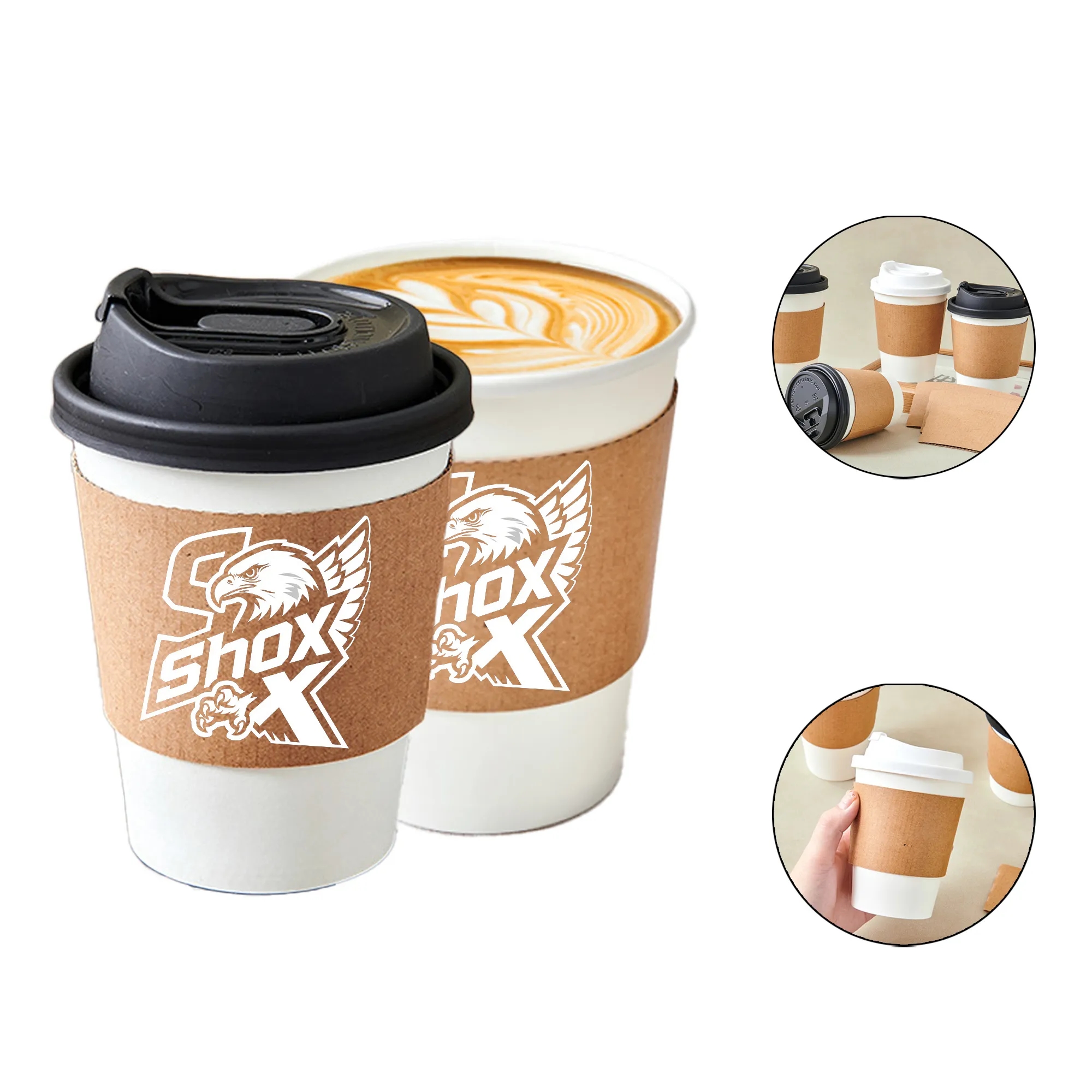 MOQ 50 Coffee Cup Sleeves 2