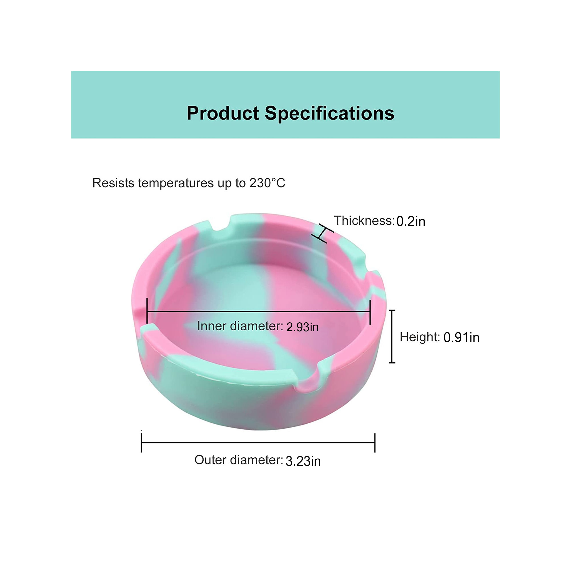 MOQ 50 pcs Premium Silicone Ashtray 2