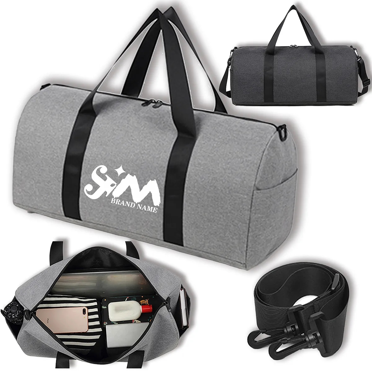 Large Duffle Travel Gym Luggage Weekender Overnight Bags 5