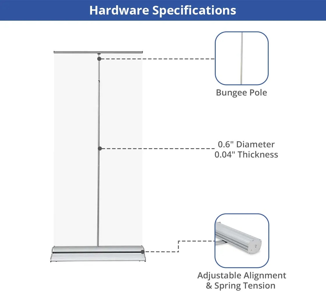 Steppy Retractable Banner Stand - Hardware only 4
