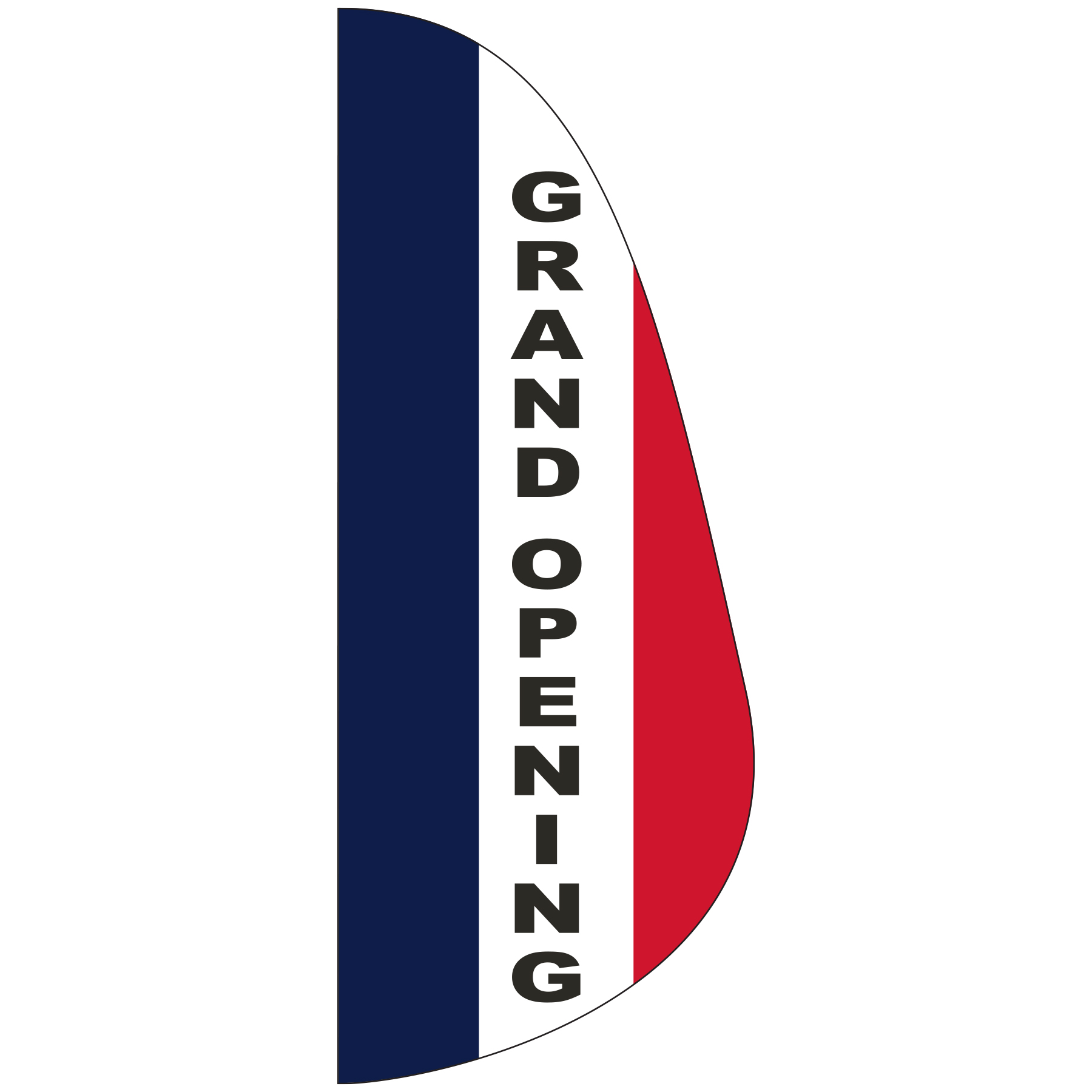 "GRAND OPENING" 3' x 8' Message Feather Flag 1
