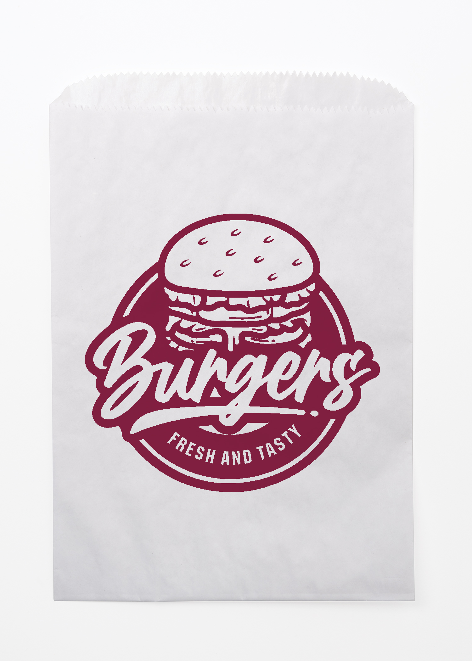 One Color White Food Safe Paper Bags (6.75" x 9.25")