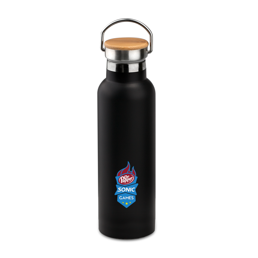 Smith 20oz Stainless Steel Bamboo Cap Water Bottle, custom water bottle with logo imprint 5