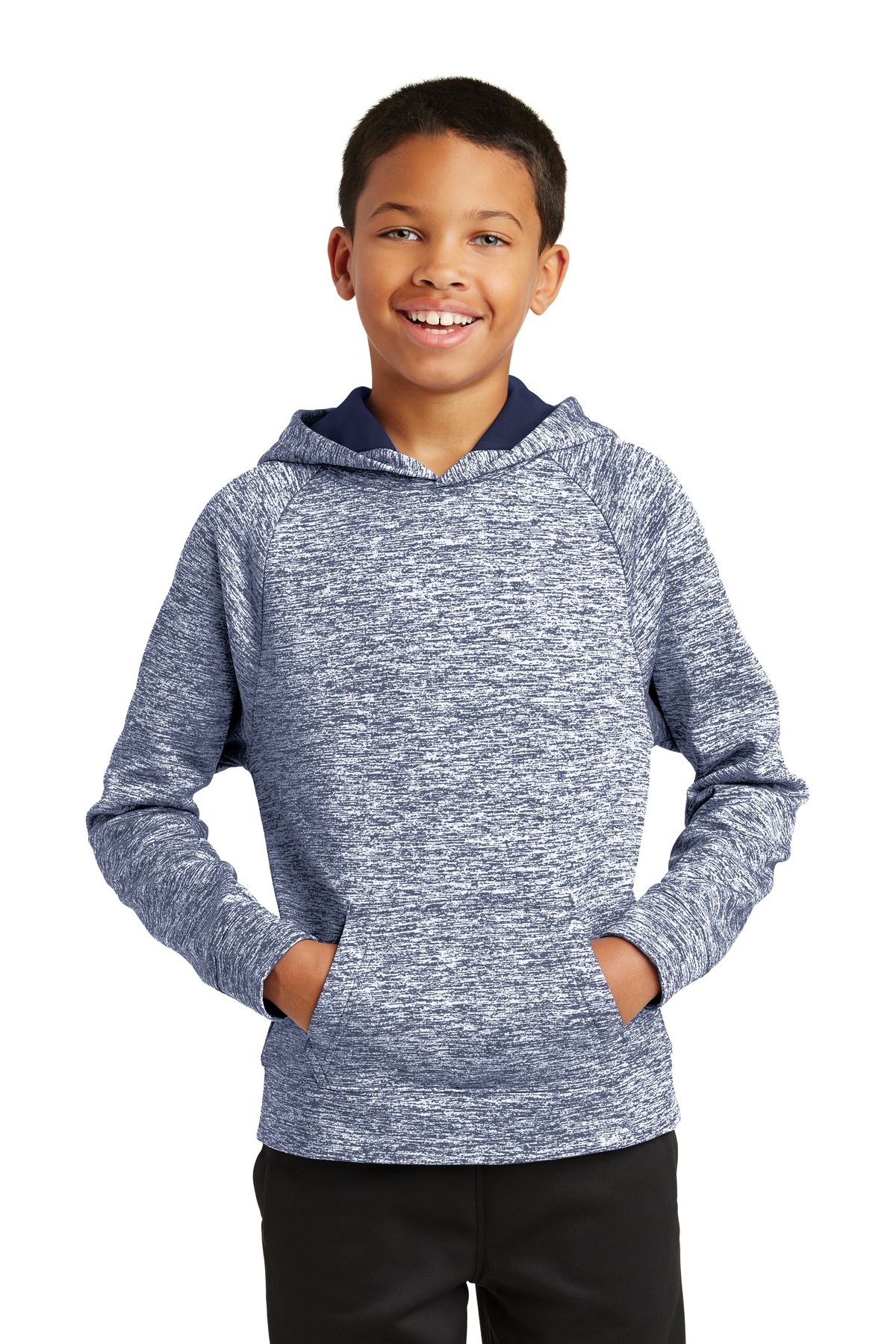 Sport-Tek Youth PosiCharge Electric Heather Fleece Hooded Pullover. YST225 27
