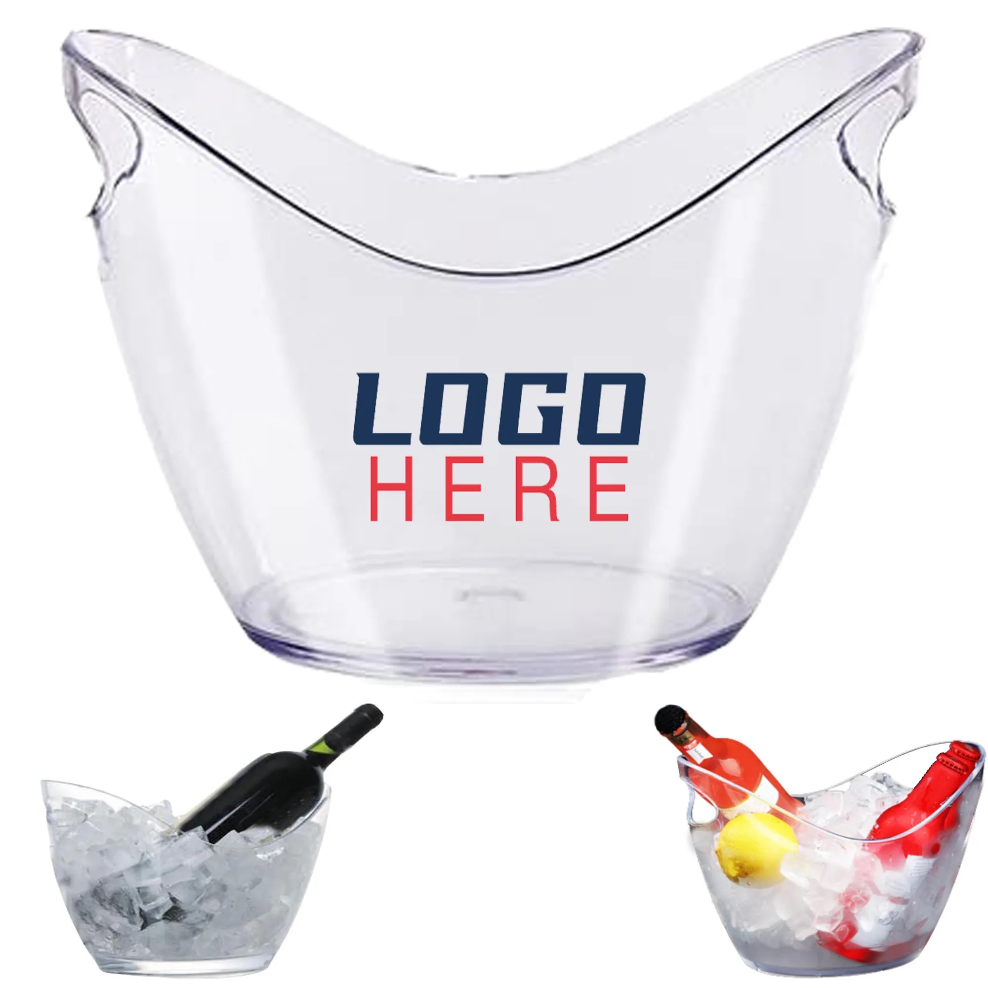 4L Clear Acrylic Ice Bucket MOQ50pcs