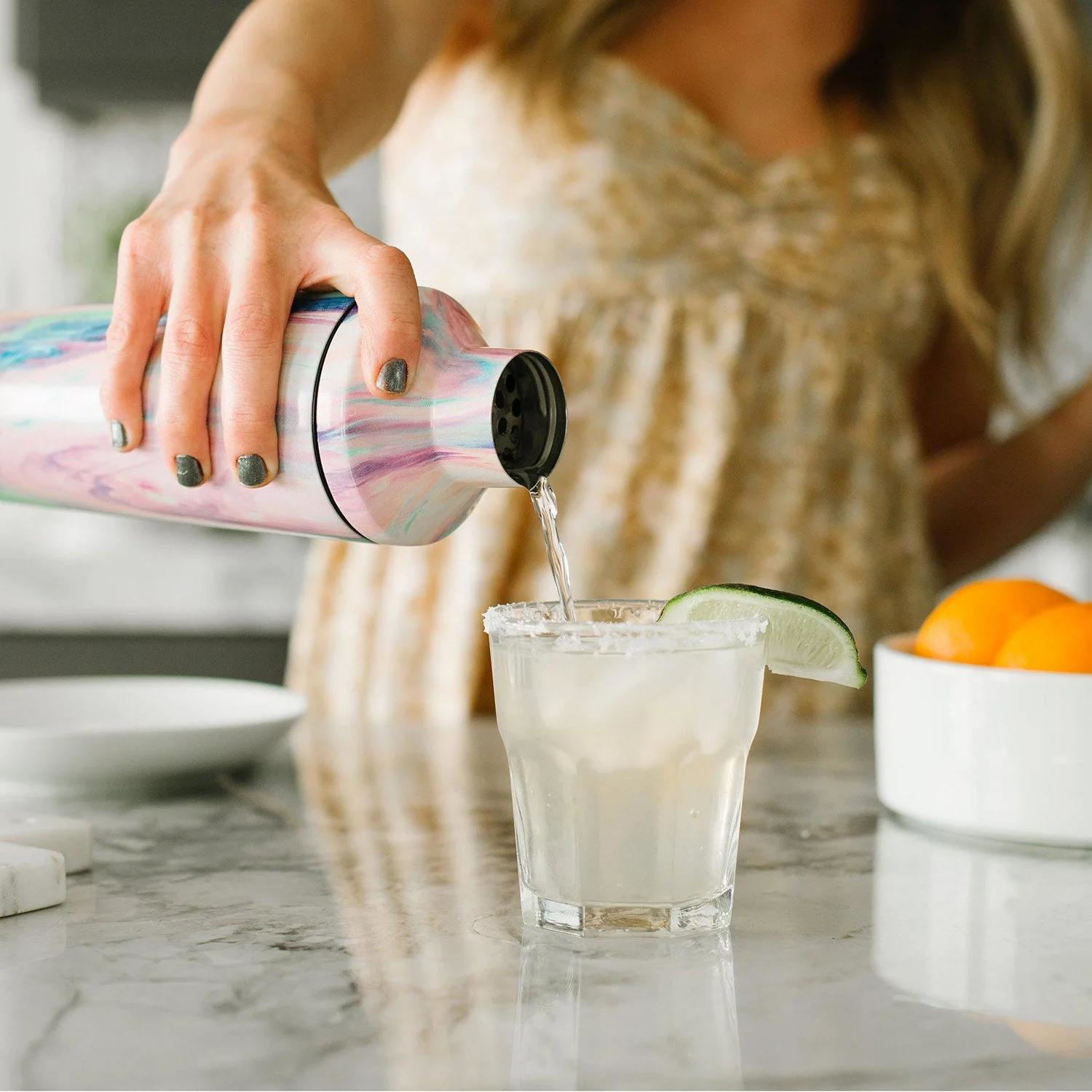 20 oz Simple Modern® Stainless Steel Double-Walled Insulated Classic Cocktail Shaker w/ Jigger Lid 2