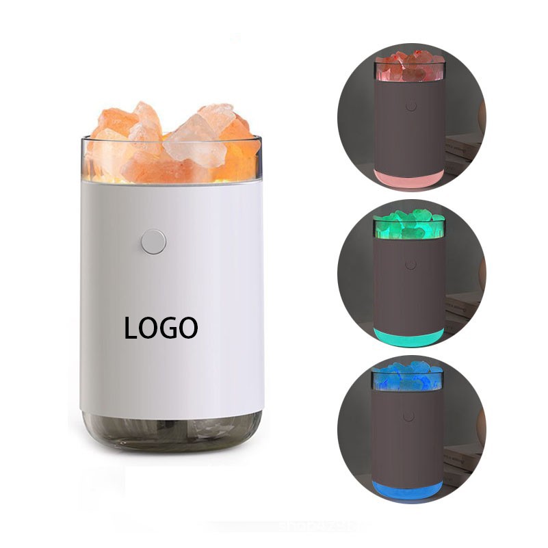 2 in 1 Natural Crystal Salt Mine Humidifier and Aroma Diffuser