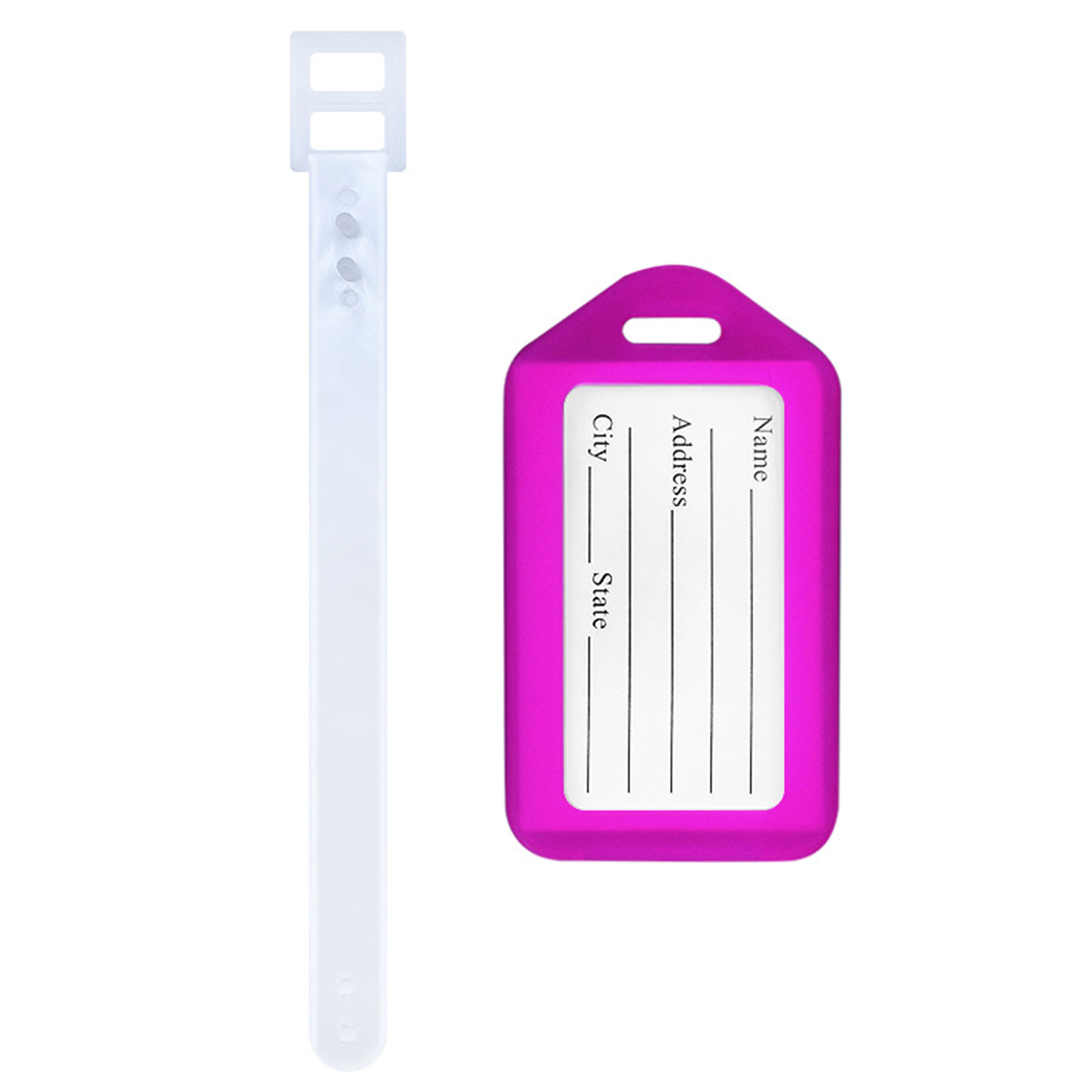 3.4x1.8 Inch Plastic Luggage Identifiers with Lanyard 5