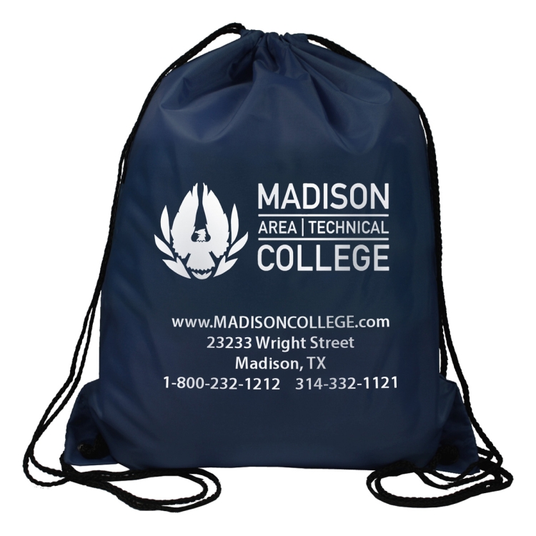 14-1/2"W x 17-1/2" H - 210D Polyester Drawstring Cinch Pack Backpack 30
