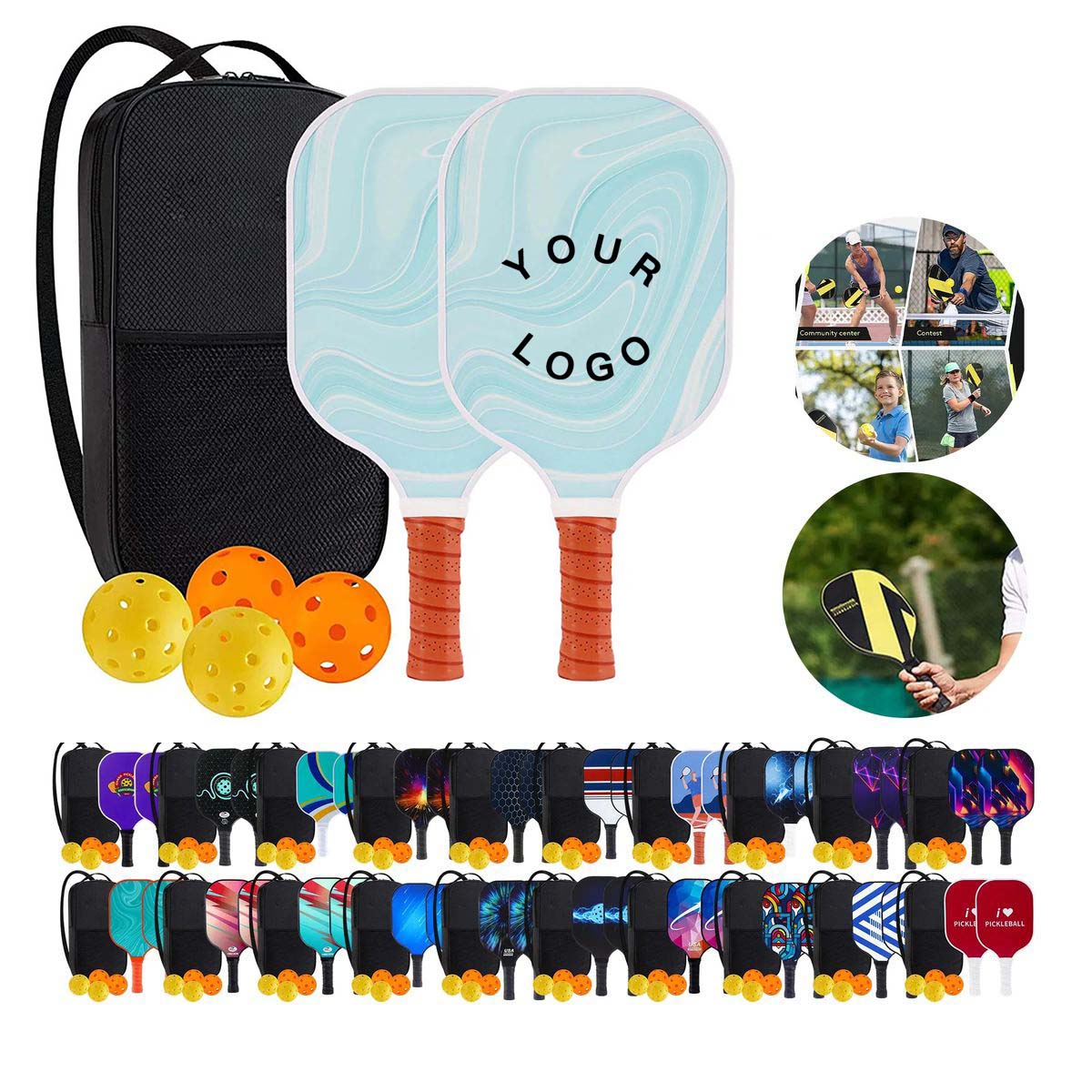 Fiberglass Pickleball Set for Training and Games 11