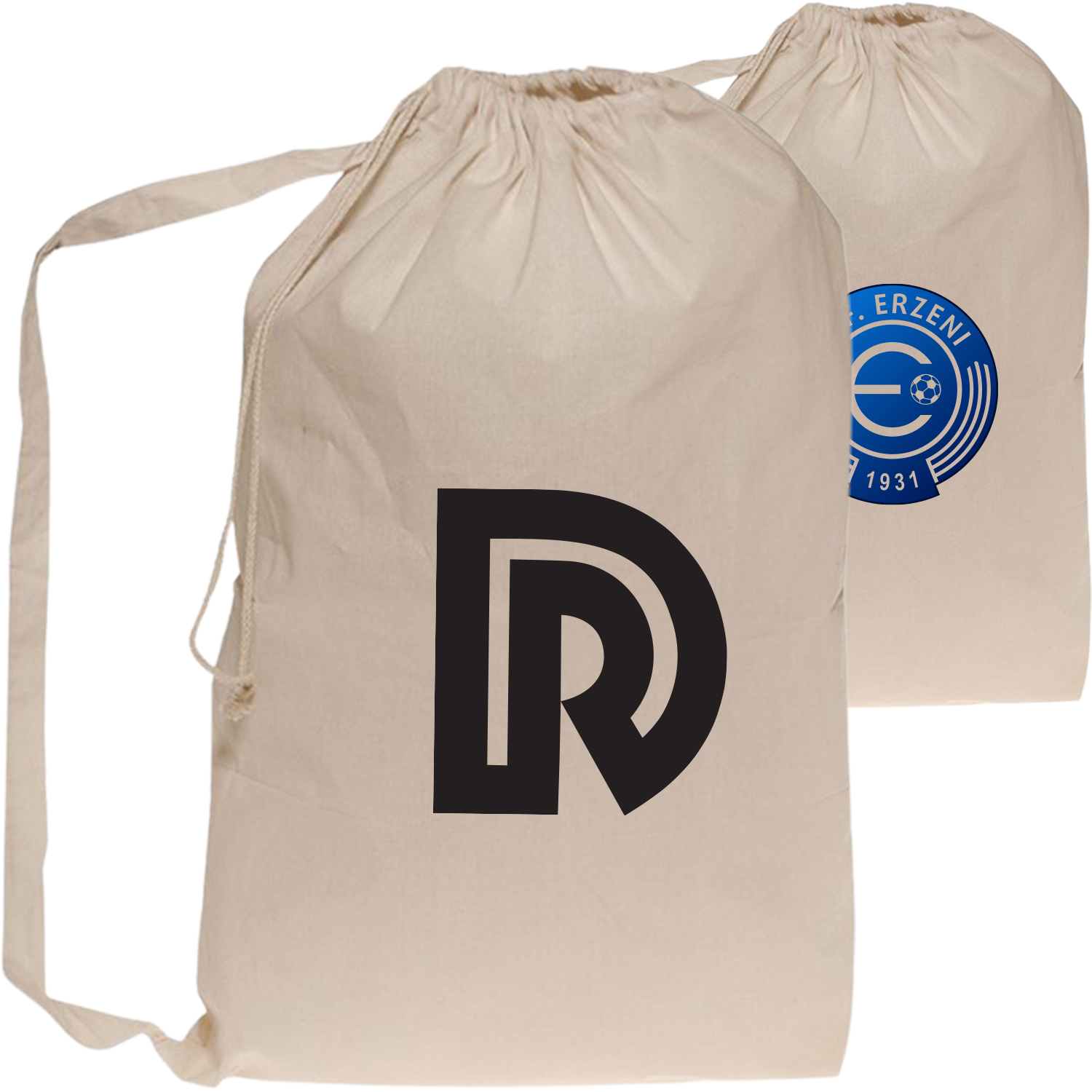 Natural Cotton Laundry Bags for Collegiate 1