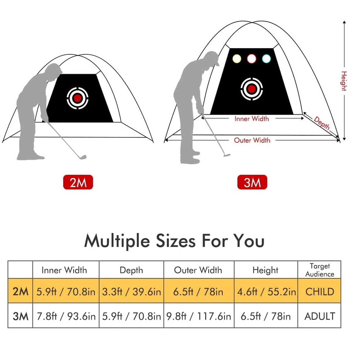 3.3ft Golf Practice Net 3