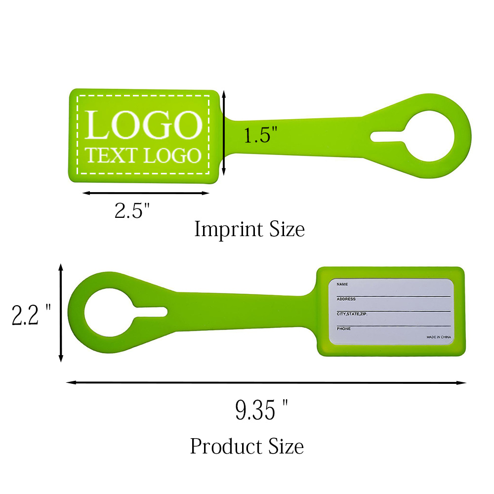 Rectangular Silicone Luggage Tag 7