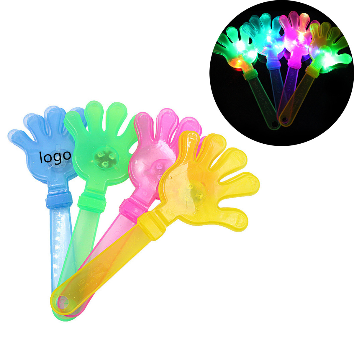 LED Hand Clappers, custom team spirit item with logo imprint 2