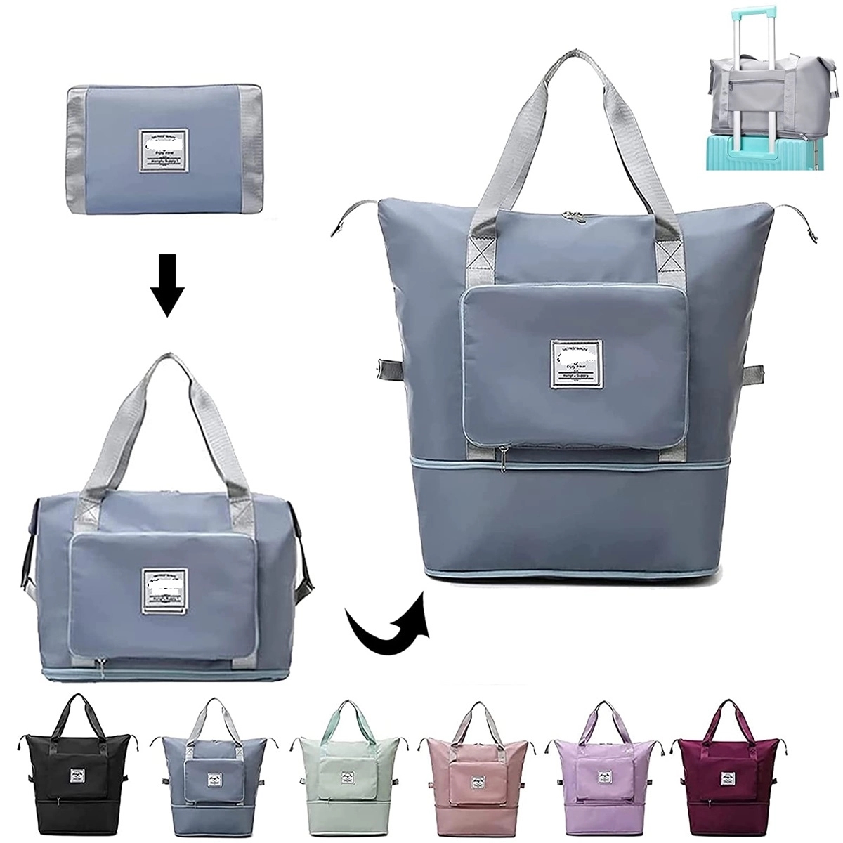 Foldable Travel Duffel Bag Tote 3