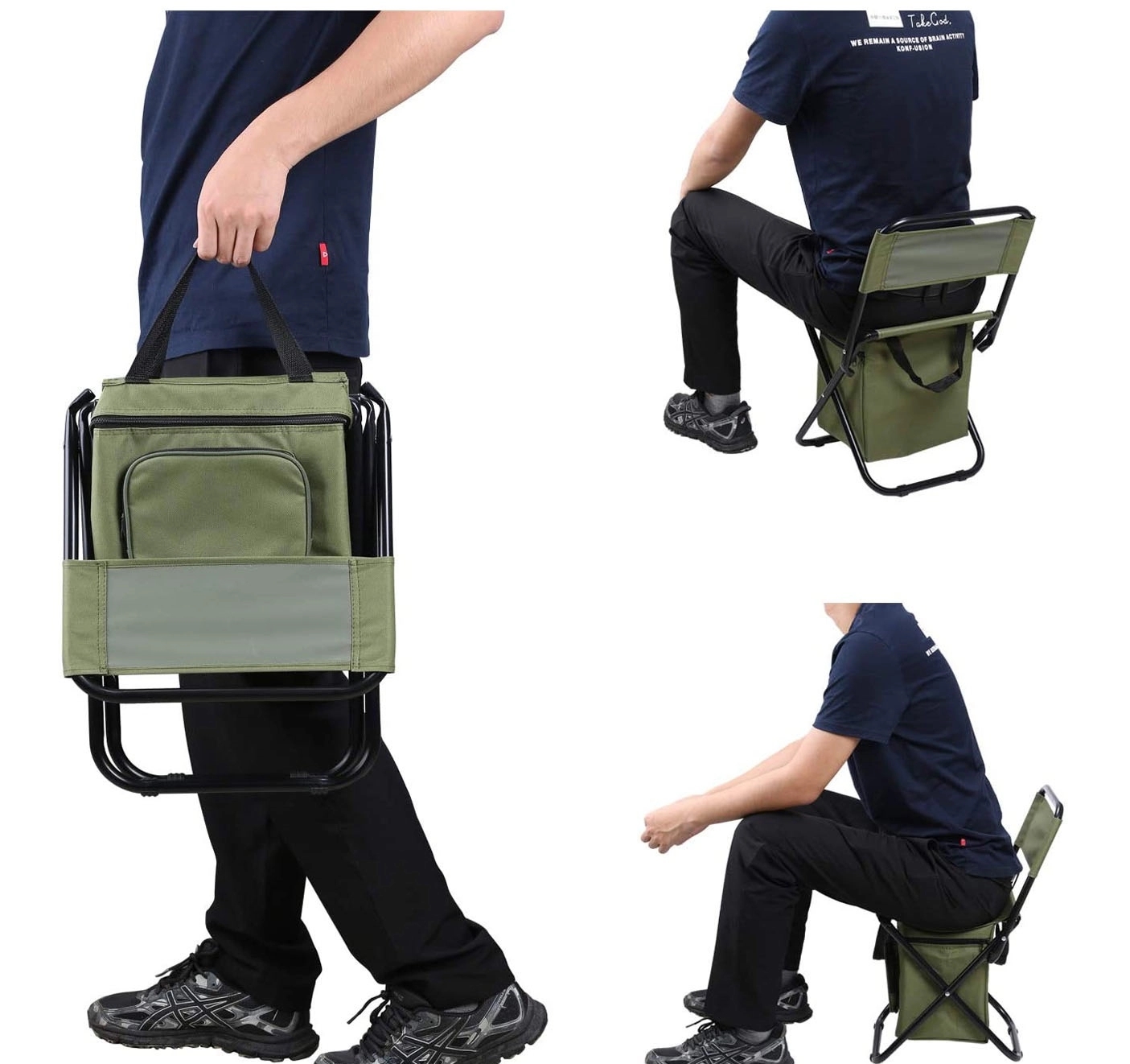 Foldable Camping Chair With Cooler Bag 3