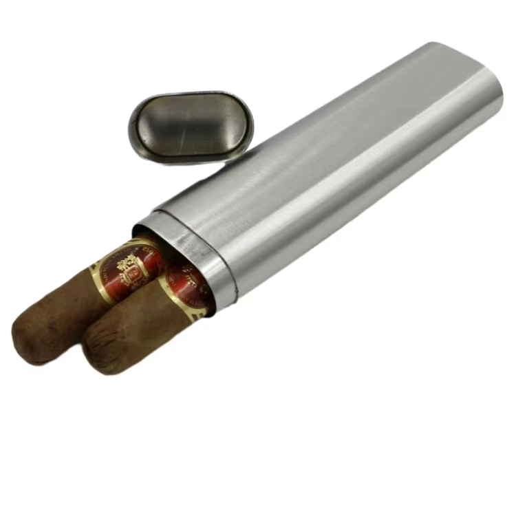Customizable Stainless Steel Cigar Tube Moistureproof 2