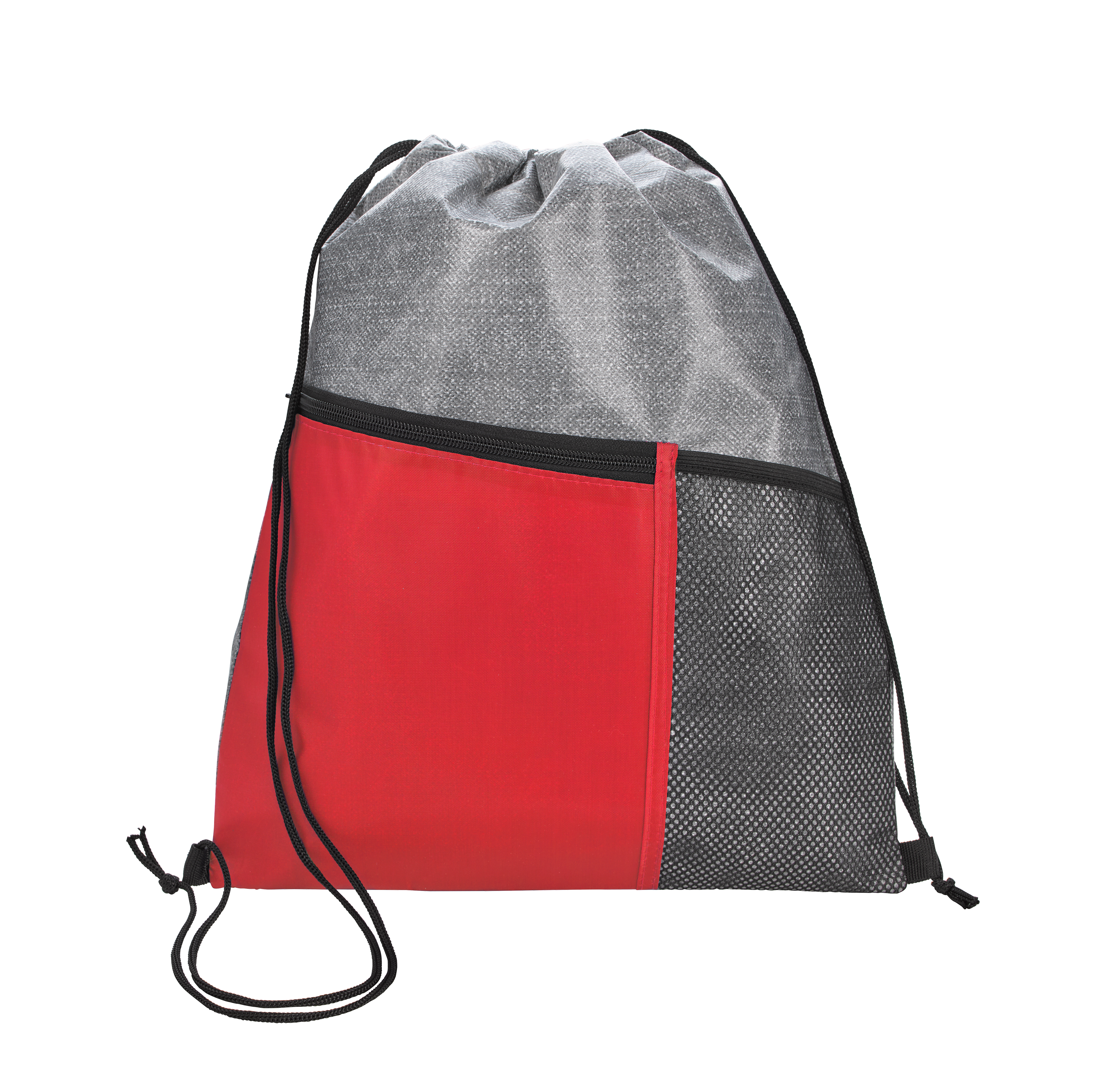 Good Value™ Heathered RPET Non-Woven Drawstring Backpack 21
