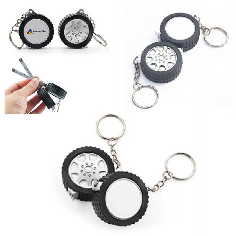 Tire Shape Keychain Eetractable Tape Measure