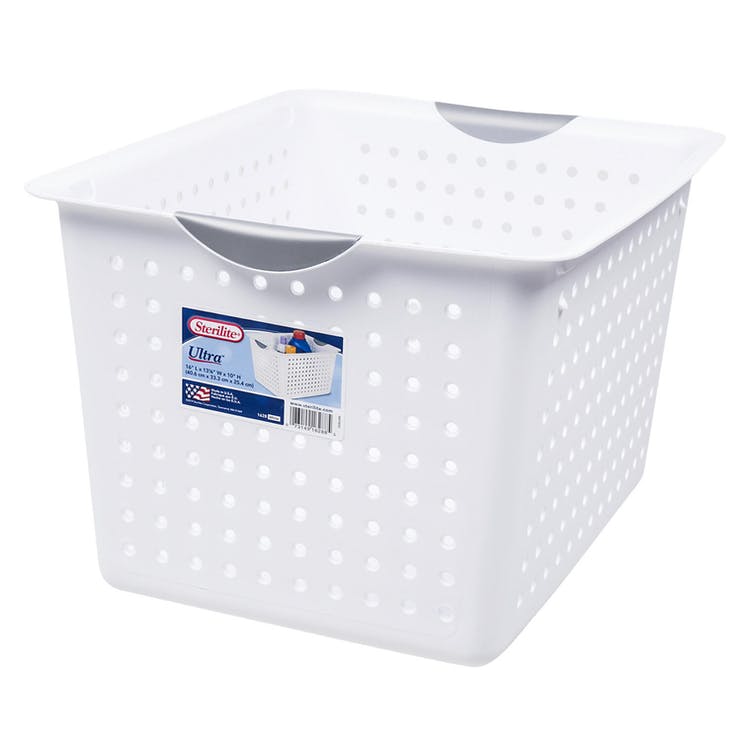 Deep Plastic Baskets - White 10" 2