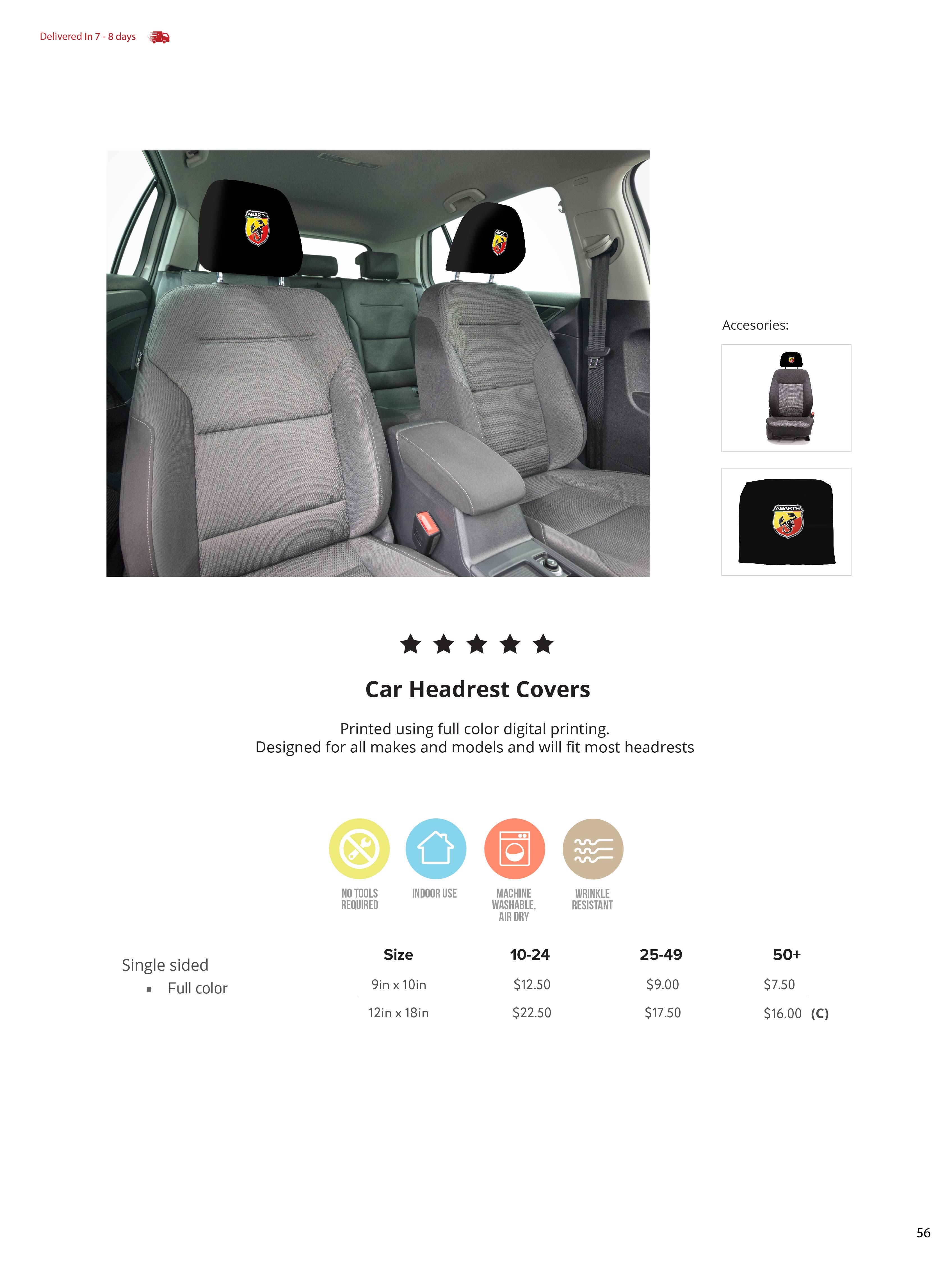 Car Head Rest Cover SUV 5