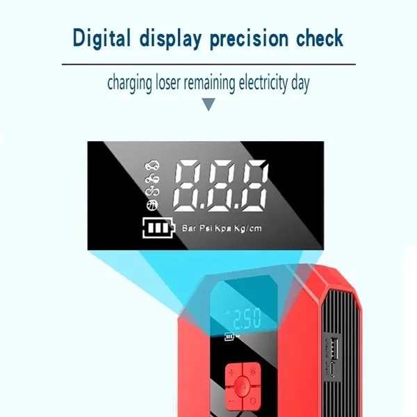 12V Multifunctional Jump Starter with Air Compressor 7