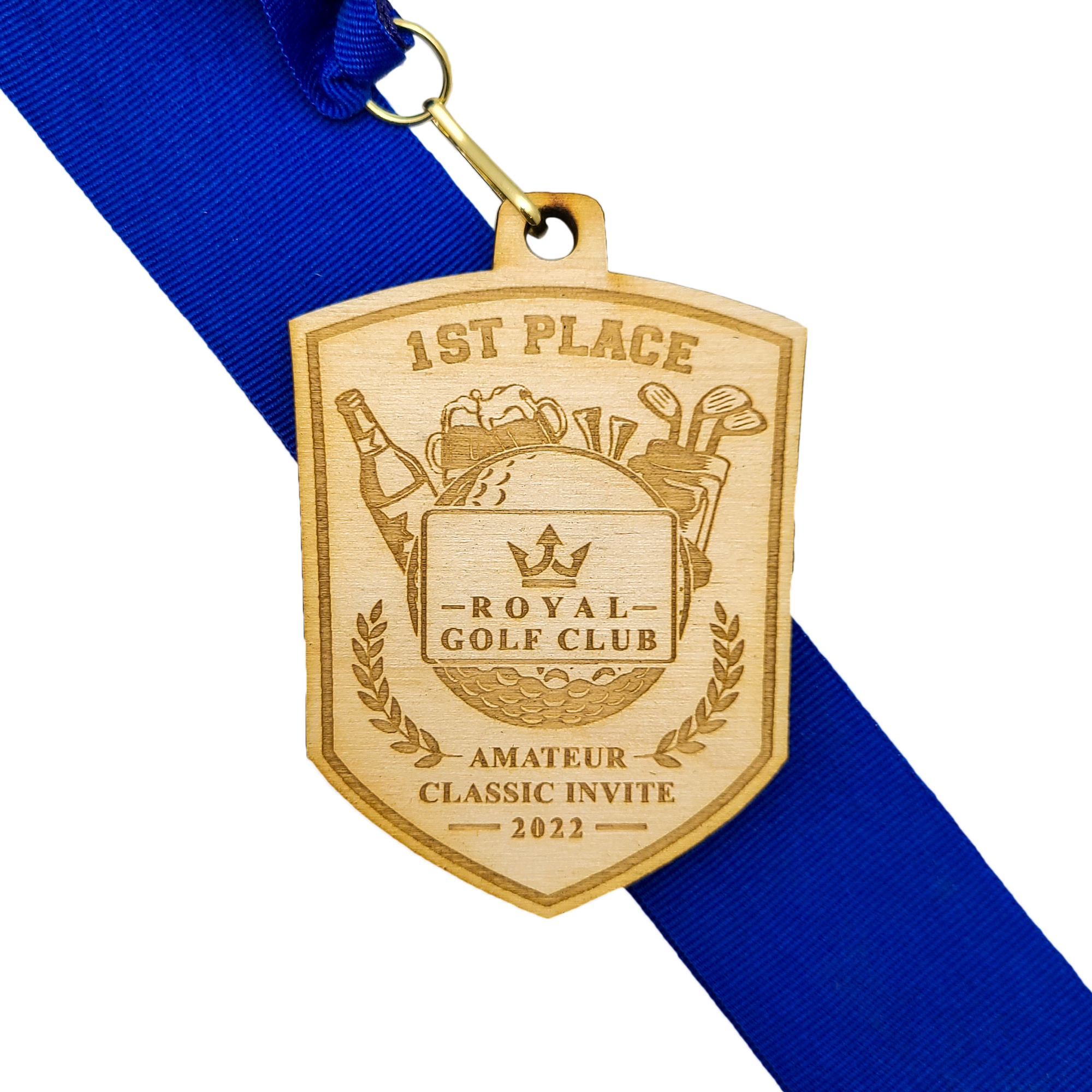 Wood Medals: 3 1/4" W x 3 1/4" H 2