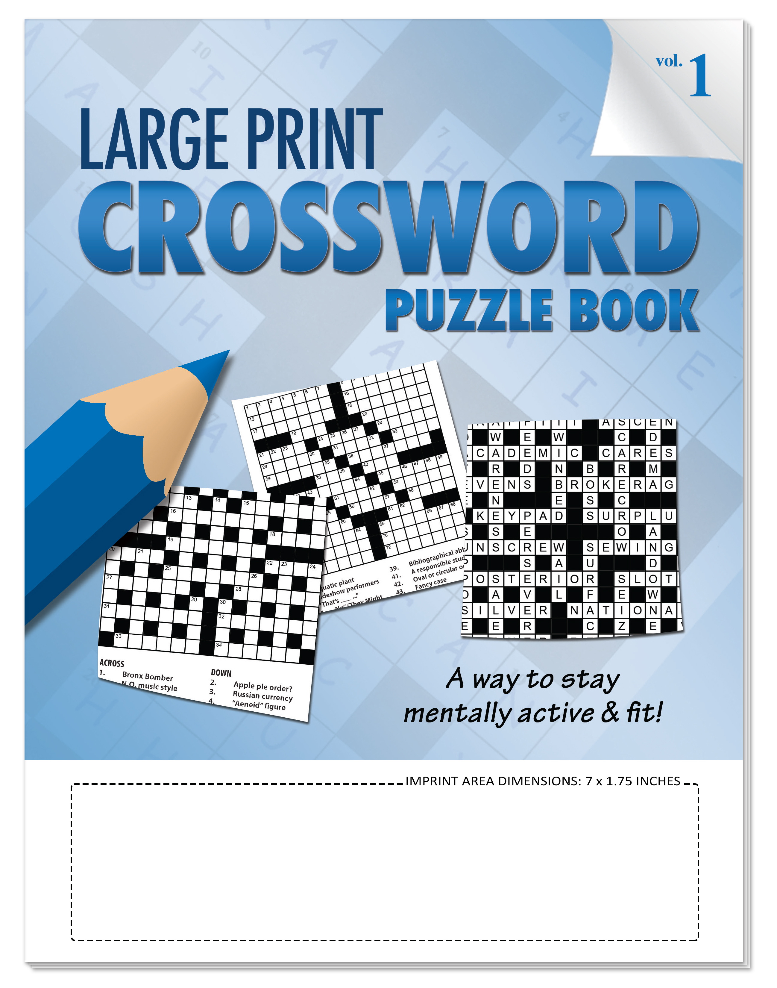 PUZZLE BOOK - LARGE PRINT Crossword Puzzle Book - Volume 1 6