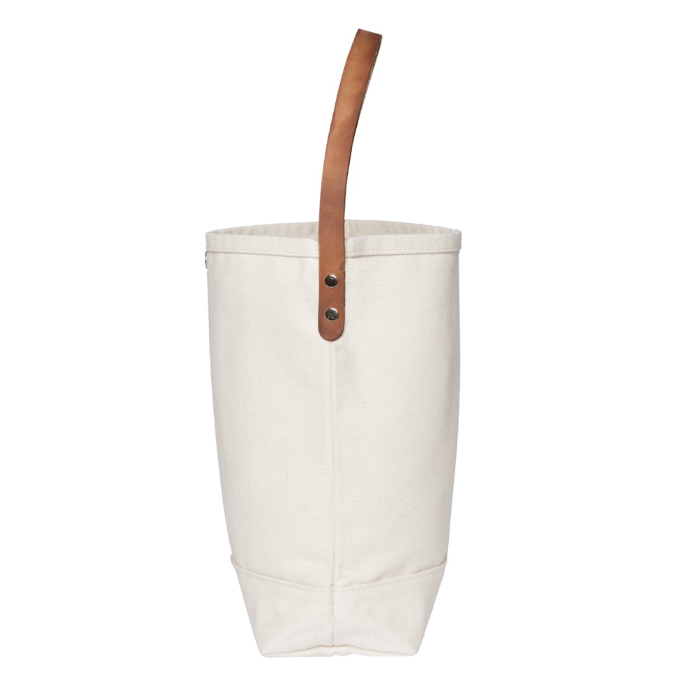 18 Oz. Super Heavy Canvas Bucket Tote w/Leather Handle 15