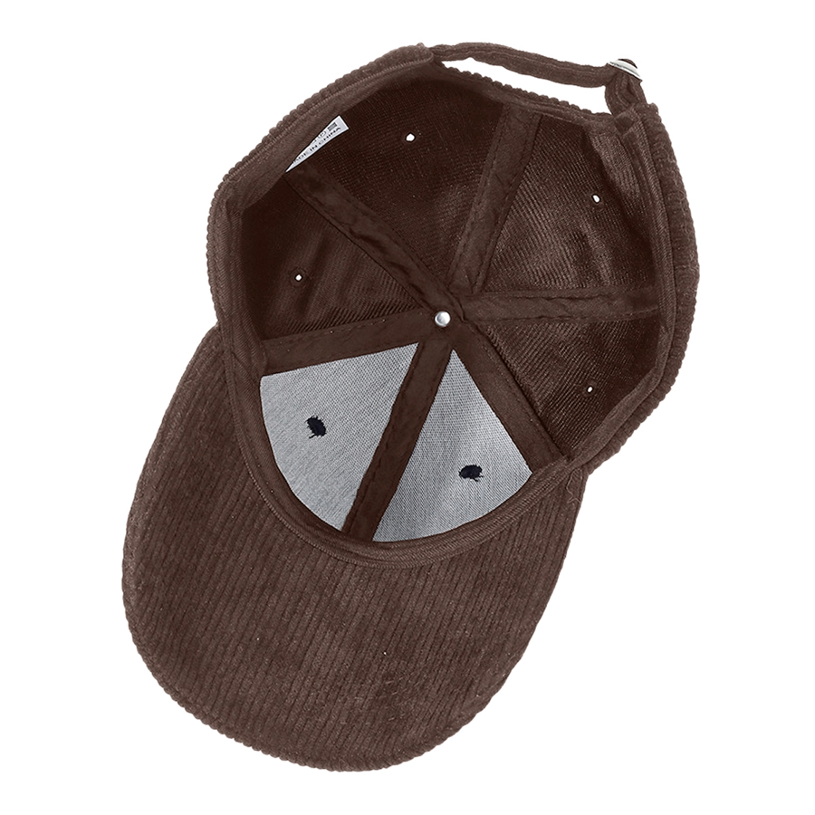 Stock Corduroy 6-Panel Structured Cap w/ Metal Buckle 3